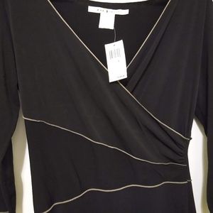 MAX STUDIO DRESS. Size Large , Black w/ Cream